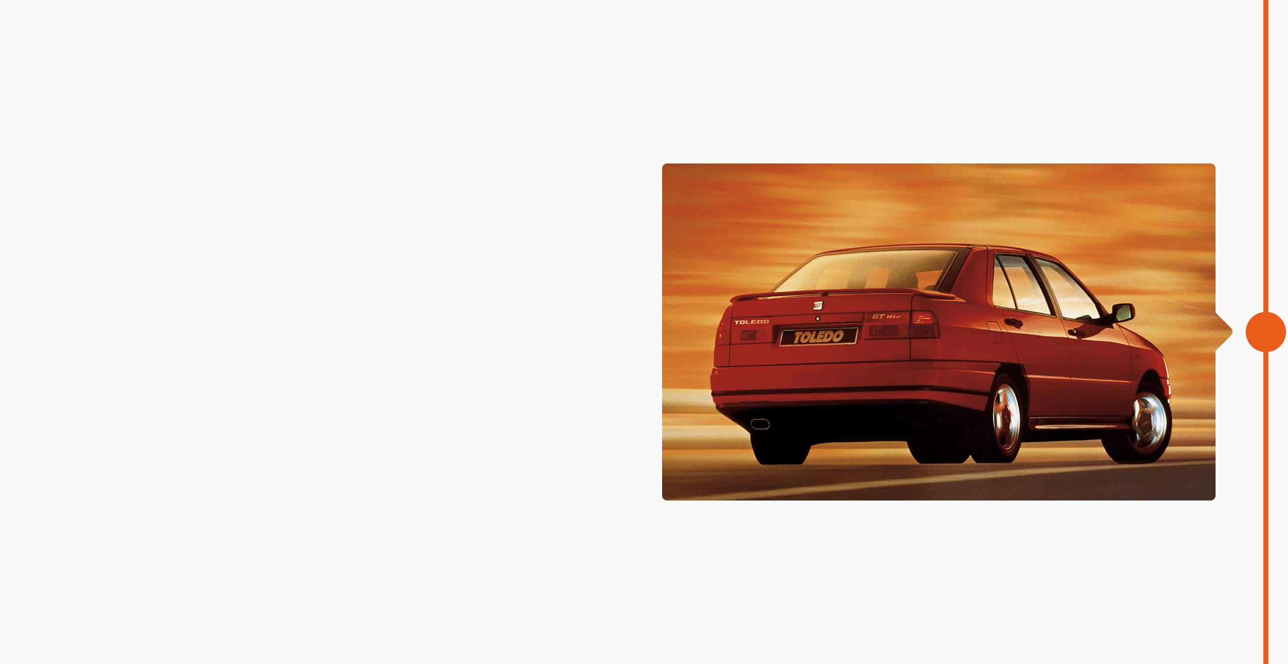 SEAT varumärke historia 1995 - Bil nummer 10 miljoner, en Toledo.