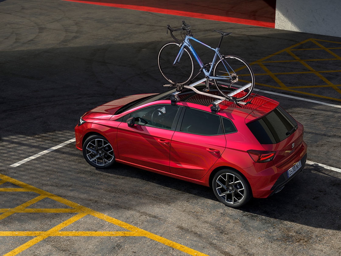 SEAT Ibiza cykelhållare närbild 