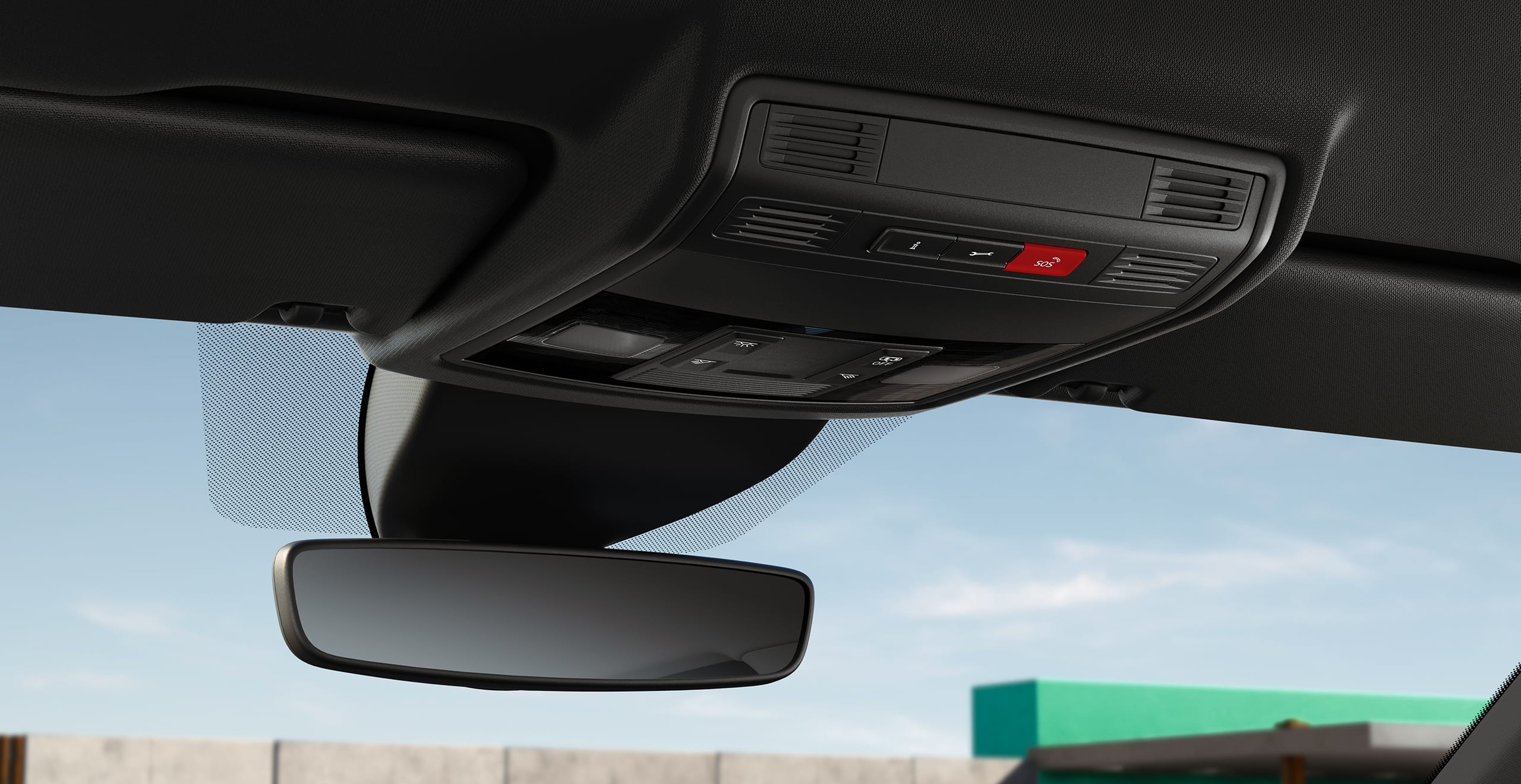 SEAT Arona interiörbild på backspegeln