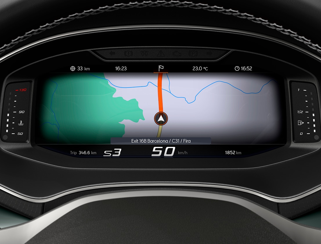 woman entering seat arona steering wheel digital cockpit
