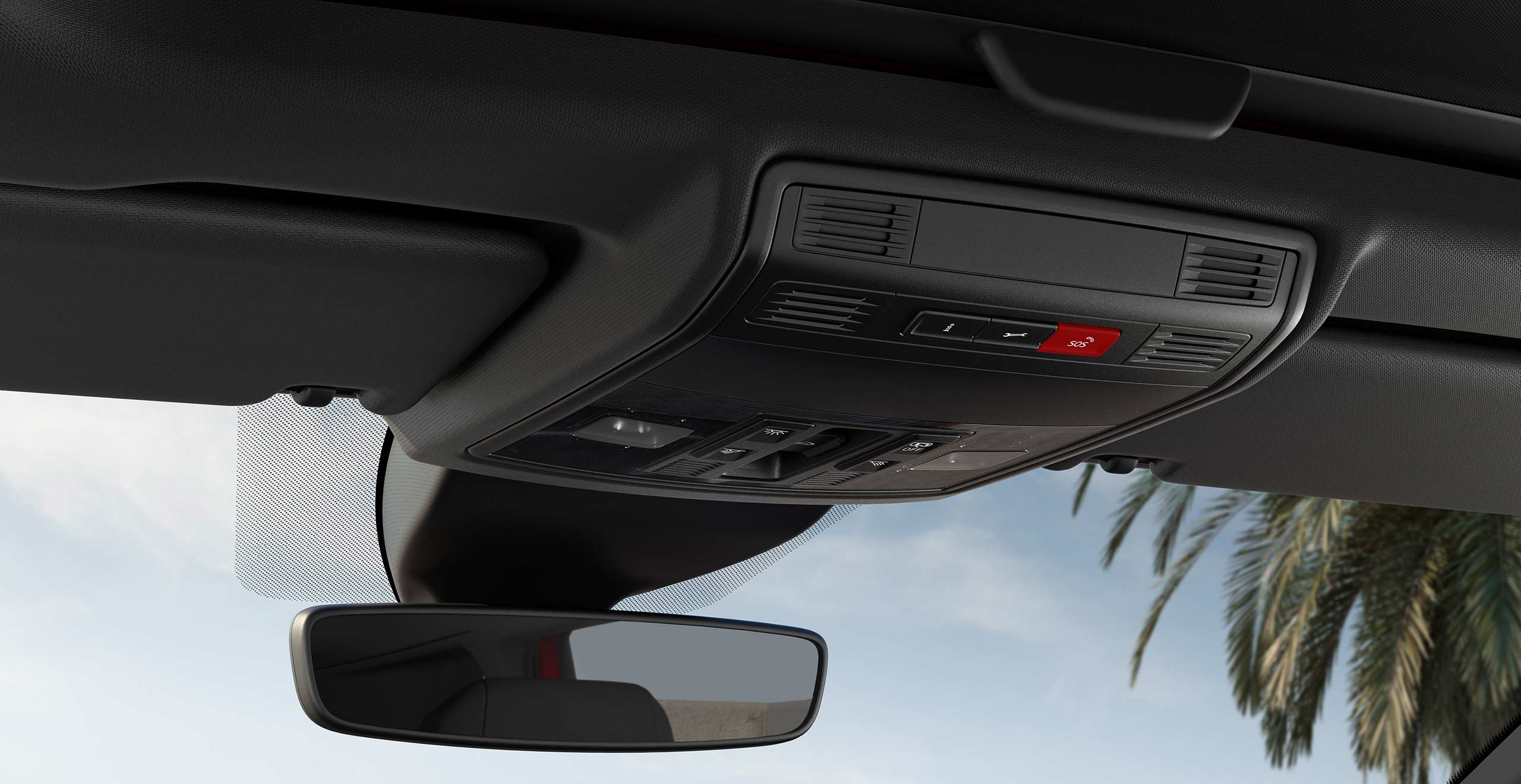 SEAT Ibiza interiörbild backspegel  