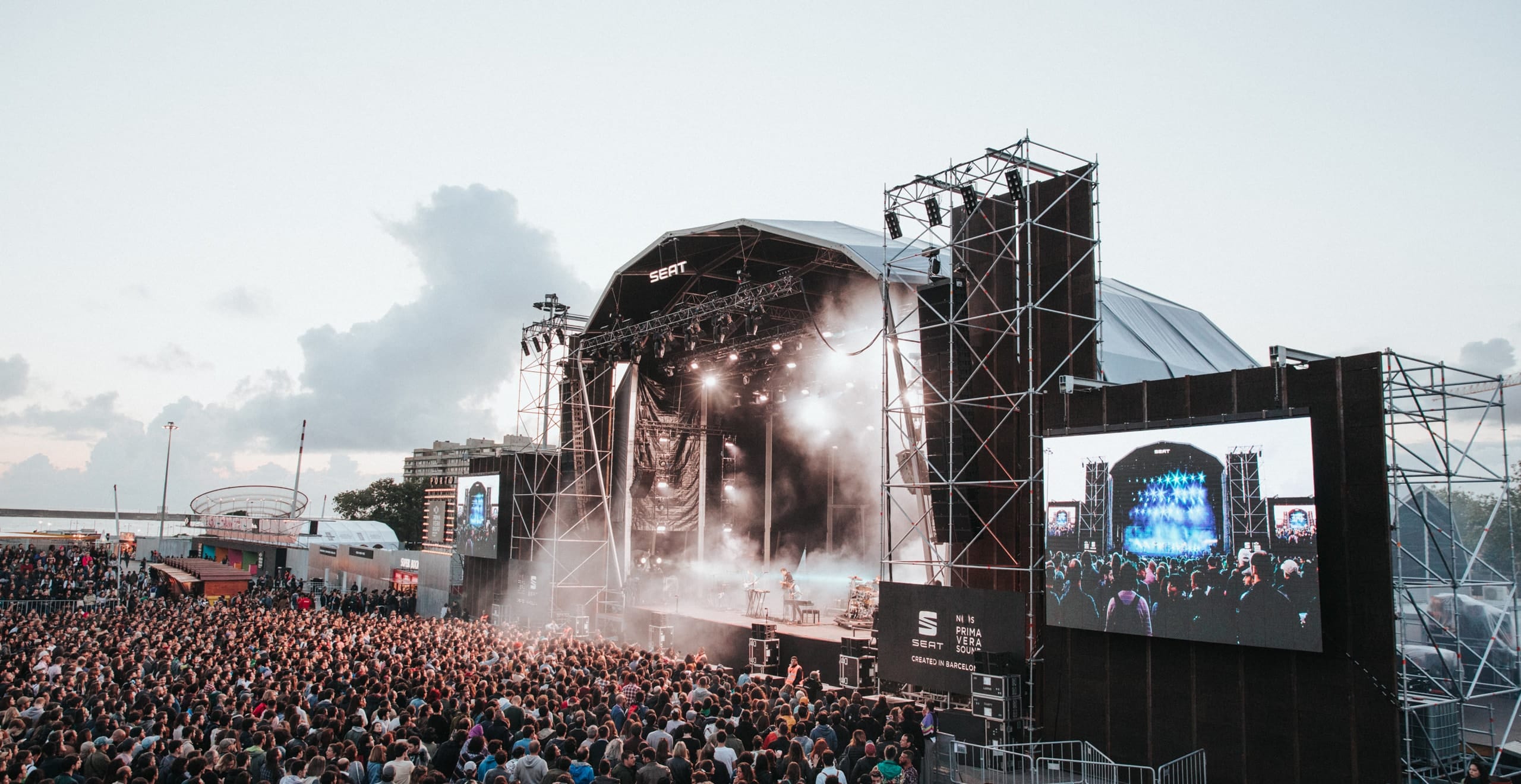 SEAT stage at NOS Primavera Sound music festival in Porto sponsored by SEAT