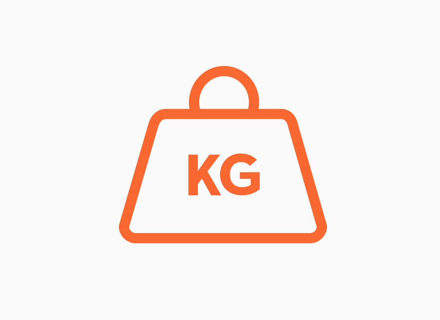 Symbol som illustrerar vikt i KG