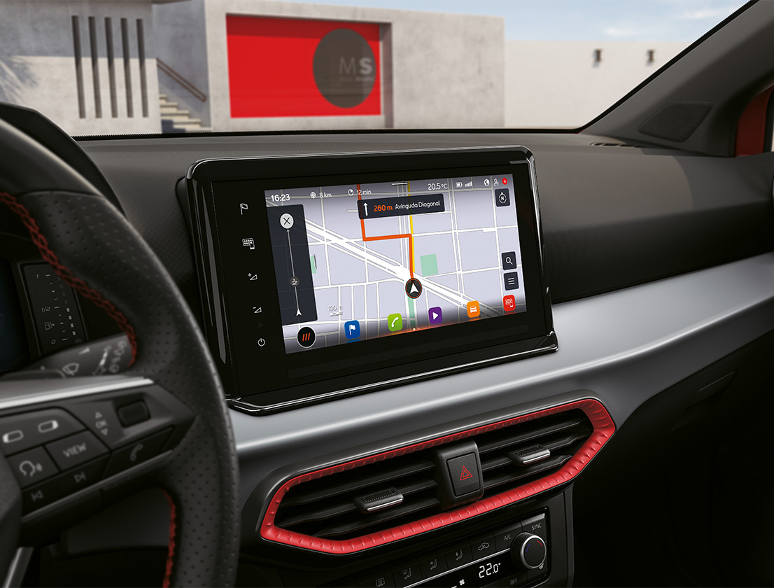 seat ibiza vehicle data floating touchscreen